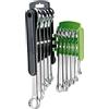Draper HI-TORQ® - Set di chiavi combinate metriche, 11 pezzi, colore: Verde