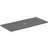 Ideal Standard - Ultra Flat S+, Piatto doccia rettangolare ultrasottile in resina effetto pietra, 200x90cm, Ideal Solid, Scarico centrale, Grigio cemento