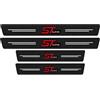MINGCHUO 4 pezzi ST Line Auto Battitacco Pellicola Protettiva in Fibra di Carbonio per Ford Focus Escape Ecosport Kuga F150 Auto Porte Passo Piastra Copertura Vernice Pellicola Protettiva Red ST-Line