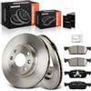 Frankberg 1 set freni incl. 2 dischi freno + 4 pastiglie freno anteriori | 410605536R; Compatibile con: Clio IV BH, Clio IV Box/Hatchback BH, Logan II, Clio IV Grandtour KH, Logan MCV II