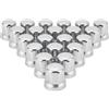 Easy Link 25 copribulloni per ruota da 32 mm, cromati