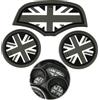 JUGCUT 3 pezzi di sottobicchieri antiscivolo in silicone morbido per portabicchieri auto con bandiera Union Jack in stile UK, accessori per portabicchieri per auto compatibili con Mini F55 F56 F60