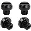 Wisebom Vite Foro Specchietto Moto M10x1,25, 4Pcs Universal Tappi Specchietti Retrovisore Moto Nero, Vite Tappi Foro Specchio Moto Alluminio CNC Copri Specchietto Senso Orario