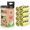 STARCH BAG Sacchetti BIO compostabili per feci 8 rotoli x 15 pezzi, colore verde
