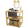 Miloow Lavabo Montessori per Bambini in Legno (40x35x45 cm) con Specchio Orsetto, Clessidra, Asciugamano e Cestino - Autonomia, Igiene e Apprendimento per Cucina e Bagno