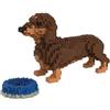 Atomic Building Kit Di Costruzione Con Mini Blocchi. Figura Di Mascotte Da Assemblare. Per Collezionisti Adulti E Bambini. Cane Bassotto Marrone/Dachshund Marrone
