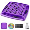 KINDLUME Scacchi Magnetici, Gioco da Tavolo Magnetico, Gioco con Magneti, Scacchi Magnetici da Viaggio, con Calamite e Incavi Curvi, per Intrattenimento Familiare, Viaggi e Allenamento Mentale(Rosa)
