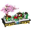 Hallisun Kit di costruzione per bonsai a fiori di ciliegio - Mini mattoncini da costruzione - Kit di modellazione creativa - Fiori di ciliegio - Collezione botanica per adulti, bambini a partire