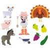 meqbem Pantaworlds | Play Kit Feltro per Quiet Book, Set Personaggi in Feltro per Libro Montessori Interattivo, Marionette da Mano per Bambini | Idea Regalo Bambini | Certificato CE | Fattoria (Animali-Orto)