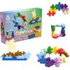 Plus Plus - Kit di scoperta Colorverse BIG 60 pezzi - Blocchi di costruzione per bambini da 1 anno - 10 colori vivaci - Piastra di base e guida Incluso - Giocattolo educativo creativo per ragazze e