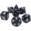 Steve Jackson Games Munchkin Polyhedral Dice Set Black/White | Custom Dice, use with Steve Jackson Games, DND, RPGs, Tabletop Games, and Role-Playing Adventures