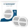 Wessper Filtro Disc per borraccia e brocca, filtro per bottiglia d'acqua con carbone attivo, ricambio per bottiglie e caraffe Brita Microdisc, riduzione del cloro e dei metalli pesanti, 2 pezzi