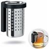 PARENCE - Tazza e tazza filtro del tè - Infusore per tè in acciaio inox con gancio - Filtro da tè riutilizzabile - Nero