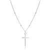 SLUYNZ Collana girocollo in argento sterling 925, per donne e ragazze, con ciondolo a forma di croce, small, Argento sterling, Nessuna pietra preziosa