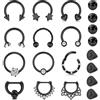 AVYRING Set di 20 piercing per setto nasale da uomo e donna, in acciaio chirurgico 16 G, anelli per setto nasale incernierati per cartilagine, helix, trago, daith, piercing per naso, gioielli da 8/10