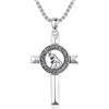 ROMANTICWORK 12 collane con segno zodiacale in argento Sterling 925, costellazione, ciondolo con segno zodiacale, collana oroscopo, regalo per uomo e donna, Argento sterling, Non pietra preziosa
