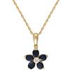 Ivy Gems Donna 9 carati oro giallo Pera blu Zaffiro