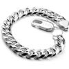 Dankadi Braccialetto Cubano Massiccio Larghezza 8MM 10MM Liscio Texturizzato in Argento 925 per Uomo, da 7 a 10 Gourmette Catena Maglie Cubane Rock Punk Hip Hop Miami Regalo Gioielli, 9.5, Argento