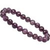 ELEDORO Braccialetto con perle di rubino sfaccettate, 8 mm, in vera pietra preziosa Chakra