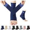 ABIRAM Coppia di fasce per piedi con fascia a compressione, tutore per caviglia per arco plantare, supporto per caviglia, calcio, basket, pallavolo, corsa, per slogature del piede, tendinite, fascite