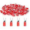ERGAOBOY 200Pz 22-16 AWG ha isolato i connettori del filo della vanga della forcella, rosso U-Tipo di terminale elettrico a crimpare