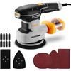 DEKOPRO 3-IN-1 Levigatrice per legno: DEKOPRO 300W Levigatrice multifunzione 13000RPM,Levigatrici a foglio Levigatrici orbitale con filo e 9 pezzi di carta vetrata