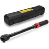 Toolwiz Chiave Dinamometrica 3/8", 6.8-61 Nm Moto e Bici Chiavi Dinamometrica, Precisione ±3%, 72T Chiave Dinamometrica con Una Scatola Portatile per Manutenzione Moto, Bicicletta, Auto