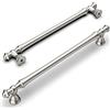 Amerdeco 6 Pezzi Maniglie per Mobili da Cucina Foro 192mm, Nichel spazzolato, in Lega di Zinco, per Armadietti e Cassetti UK0017