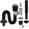 FALSKT Scarico Lavandino Bagno Kit Sifone Lavabo Bagno Antiodore Piletta Lavabo Bagno Tubo Scarico Lavandino Anti Intasamento con Pop-Up Tappi Flessibile Estensibile 230-800mm Nero