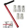 IMALPQPP Chiave lavabo con chiavi a tubo e chiave per lavabo, rubinetto a colonna e sedile WC, regolabile 8-12 mm, strumento robusto per installazioni idrauliche, adatto a fai-da-te e professionisti.