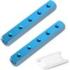 GASHER 2pezzi Alluminio 5 vie 8 porte collettore pneumatico blocco di distribuzione dell'aria Splitter 1/4 porta di uscita 1/4 porta di alimentazione