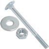 AERZETIX Set di 25 bulloni viti a testa tonda con quadro sottotesta M6x70mm / rondelle e dadi M6 / acciaio zincato/per fissaggio e assemblaggio