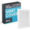 Repa Market Griglia di ventilazione bianca rettangolare 200 x 250 mm (dimensioni esterne), griglia di ventilazione in plastica, griglia di ventilazione con protezione dagli insetti per pareti