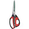 LIVINGO Forbici multiuso resistenti da 25,4 cm, con rivestimento in titanio di alta qualità, in acciaio inox forgiato, per uso industriale, per casa, potatura, giardinaggio, tessuto, rosso/nero