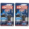 Loctite 2 x Super colla adesiva istantanea con pennello per facile applicazione 5 g
