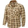 Mr.Stream Camicia da uomo a quadri, in flanella, a maniche lunghe, Western Cowboy, vintage, con bottoni a pressione, per il tempo libero, con tasca sul petto, Blu, S