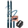 Jutqut 2 eyeliner in gel blu opaco, impermeabile e resistente alle sbavature, matita metallica, altamente pigmentata, ad asciugatura rapida e a lunga durata, matita per ombretto, crema #07