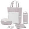 Kapten & Son Lindby Diaper Set Muted Clay 20 l | Zaino fasciatoio 2 in 1 e borsa fasciatoio con fissaggio per carrozzina e valigia | Borsa da trucco, fasciatoio e portabottiglie isolato inclusi