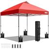 VIVOHOME Tenda Pop-up 3x3m Gazebo One Push Setup Tenda da campeggio portatile per esterni Heavy Duty con ruote Borsa per il trasporto e 4 sacchi di sabbia