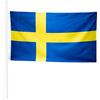 KliKil Bandiera Svedese 90x150 cm - Tessuto da esterno resistente alle intemperie 150x90 cm con 2 occhielli metallici. Swedish Flag giardino decorazioni