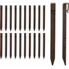 canddy 10 cornici per paesaggio, 24,6 cm, resistenti, per esterni, in plastica, per paesaggi, picchetti di ancoraggio, picchetti di ancoraggio, picchetti di ancoraggio per bordatura (20, marrone)