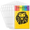 tutata Protezioni per pagine per Broadway Play Program e programmi teatrali, 50 pellicole protettive per fogli da gioco da metà anni '80 a moderne, maniche per raccoglitori per banconote