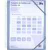 Raylu Paper - Cartella classificatrice con anelli (Humo, 50 custodie)