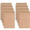 VEESUN Quaderno Appunti a Spirale 8 Pack: Quaderni a Quadretti 5mm A6 Taccuini per Scuola Ufficio e Viaggio Blocco Note Copertina Kraft Regalo di Cartoleria per Ritorno a scuola Studenti e Adulti