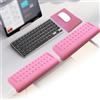 TWSOUL Tappetino per mouse e poggiapolsi per tastiera, 3-in-1 ergonomico, supporto per gomiti per uffici con supporto per polsi, poggiapolsi per polso, cuscino in memory foam per il bordo del tavolo