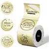 Phomemo Etichetta Adesiva Rotonda Oro 50 x 50mm per Phomemo M110 M108 M221 M220 M260 M221 Stampante di Etichette, per Logo, Bricolage, Codice a barre, Nome, 140 Etichette
