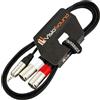 VisioSound Cavo 3.5mm Jack TRS Stereo Mini a Doppio 2 x Maschio XLR/Cavo Segnale Audio 1.5m