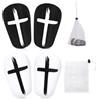 Gosknor 2 Paia Mini Parastinchi Calcio, 10x6cm Bianco e Nero Croce Protettivi Parastinchi da Calcio Piccoli Parastinchi da Football Attrezzatura per Giovani Bambini Ragazzi Ragazze Adulti