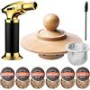Aicharynic Set di affumicatori per cocktail e whisky, kit con lighter, 6 flavors Wood Chips and Cleaning Tools, Old Fashioned Whisky, accessori da cockTail, regalo per papà, marito e amanti del cocktail