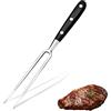 JAWAI Forchetta da Carne con Manico, Forchetta da Carne in Acciaio Inox, Forchetta da Barbecue, Forchetta per Barbecue in Acciaio Inossidabile, per Barbecue, Cucina, Tacchino, Arrosto, Cena (Nero)